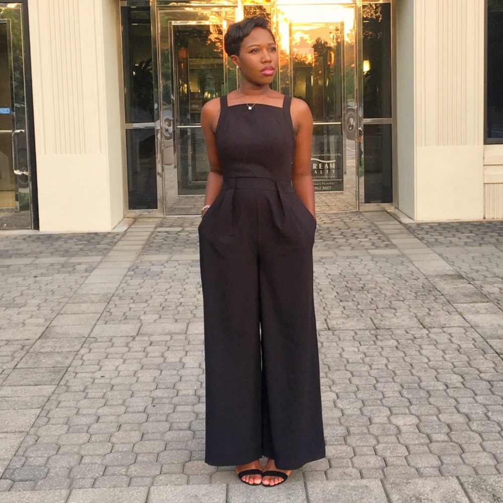 New York & Company Black Wide Leg Jumpsuit
